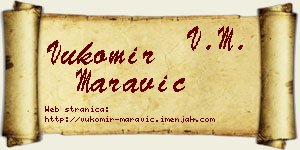 Vukomir Maravić vizit kartica